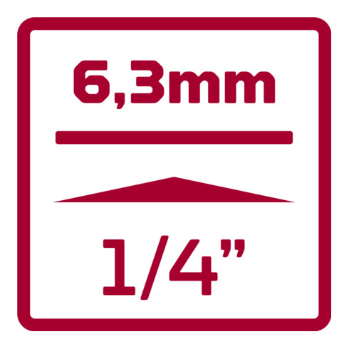 Gedore red Kardangelenk, 1/4'' 6,3 mm 4-kant Antrieb, 33 mm lang, Adapter, Werkzeug, Stahl matt verchromt, R45300005