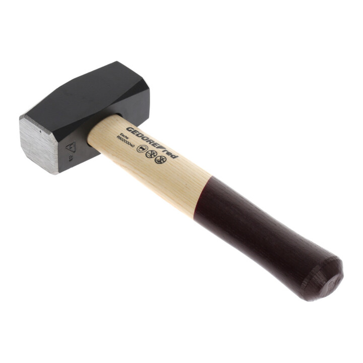 Gedore red Marteau de forgeron avec manche en bois, 1000 g, manche en frêne, forgé, coin à anneau, R92200040