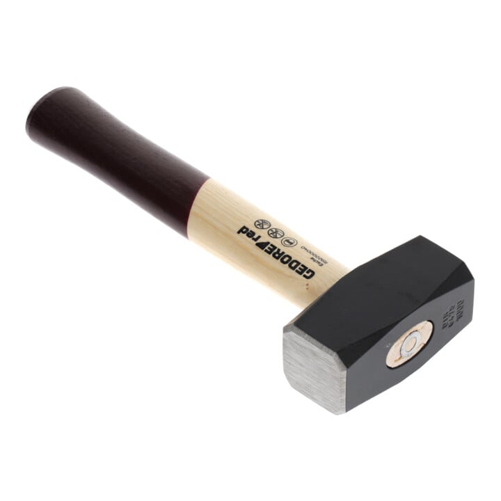 Gedore red Marteau de forgeron avec manche en bois, 1000 g, manche en frêne, forgé, coin à anneau, R92200040