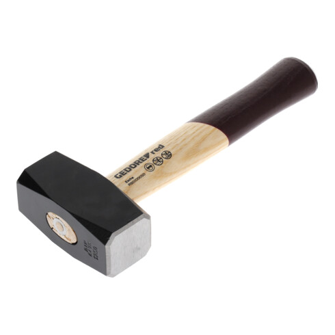 Gedore red Marteau de forgeron avec manche en bois, 1250 g tête, manche en frêne, outil forgé, coin anneau, R92200050