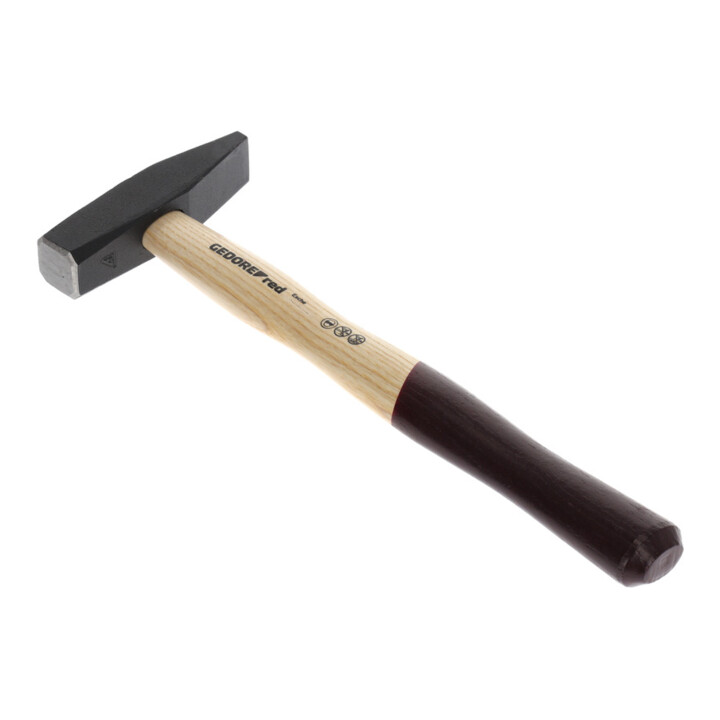 Gedore red Marteau de serrurier avec manche en bois, 400 g poids de tête, manche en frêne, outil forgé, R92100016