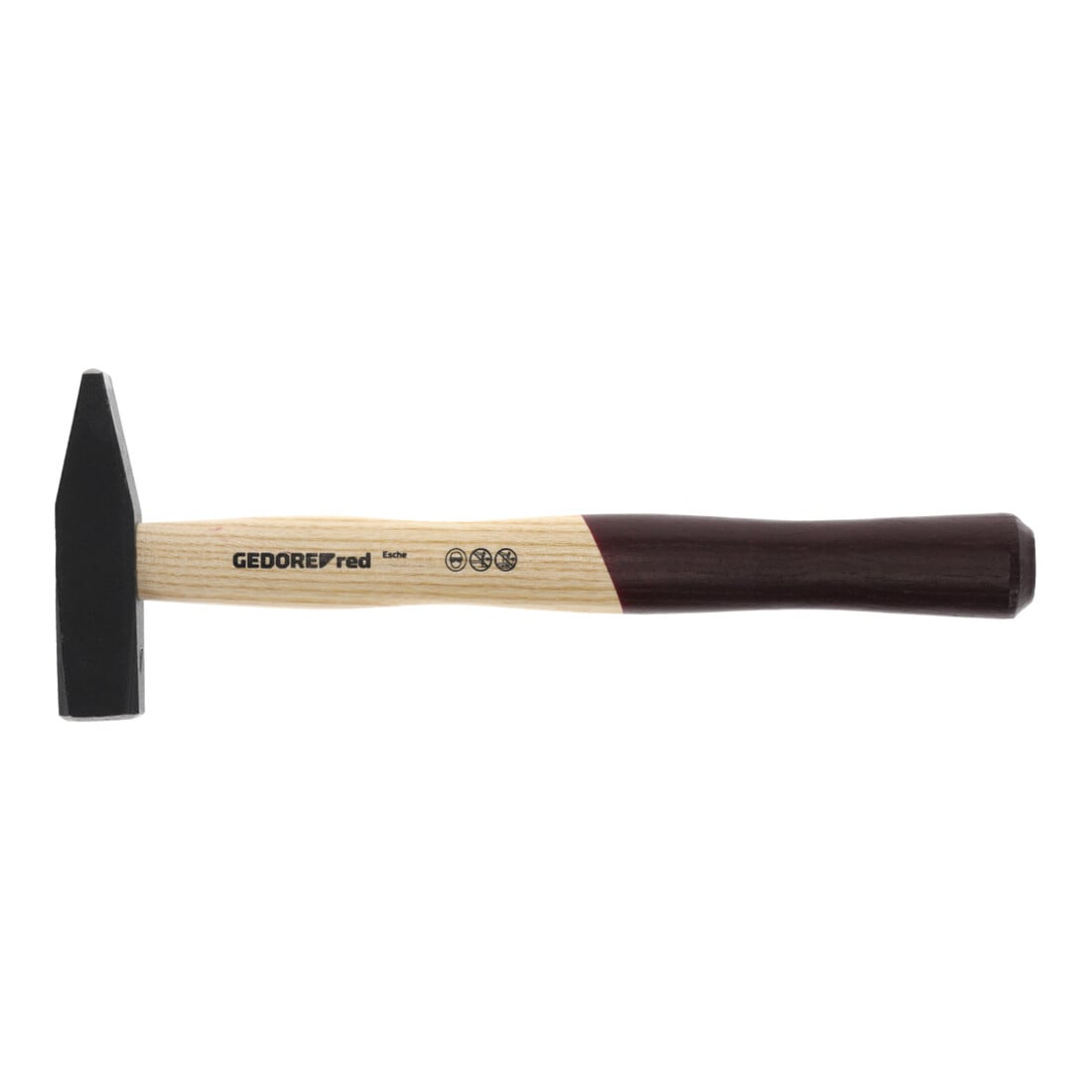 Gedore red Marteau de serrurier avec manche en bois, 400 g poids de tête, manche en frêne, outil forgé, R92100016