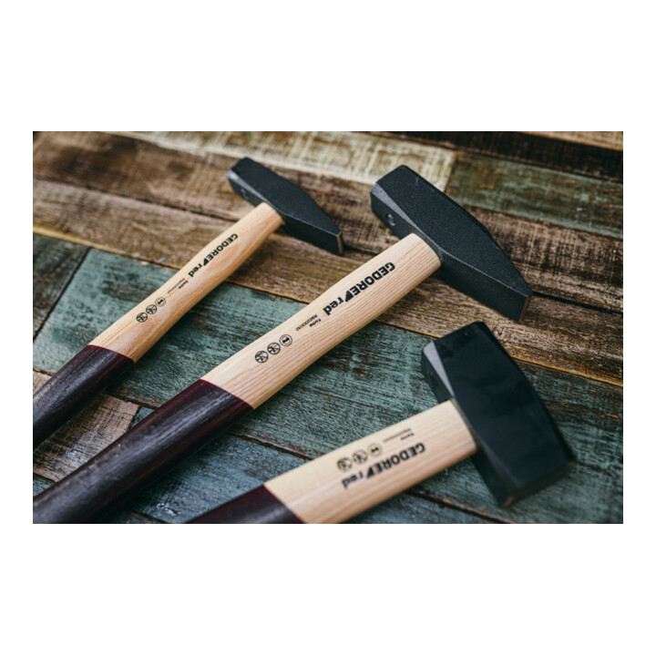 Gedore red Marteau de serrurier avec manche en bois, 400 g poids de tête, manche en frêne, outil forgé, R92100016