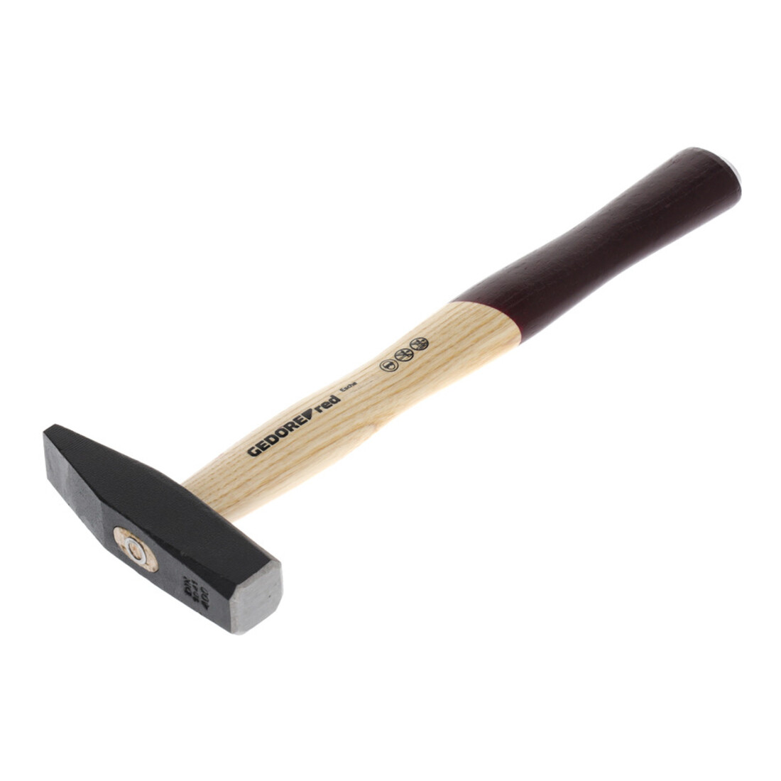 Gedore red Marteau de serrurier avec manche en bois, 400 g poids de tête, manche en frêne, outil forgé, R92100016
