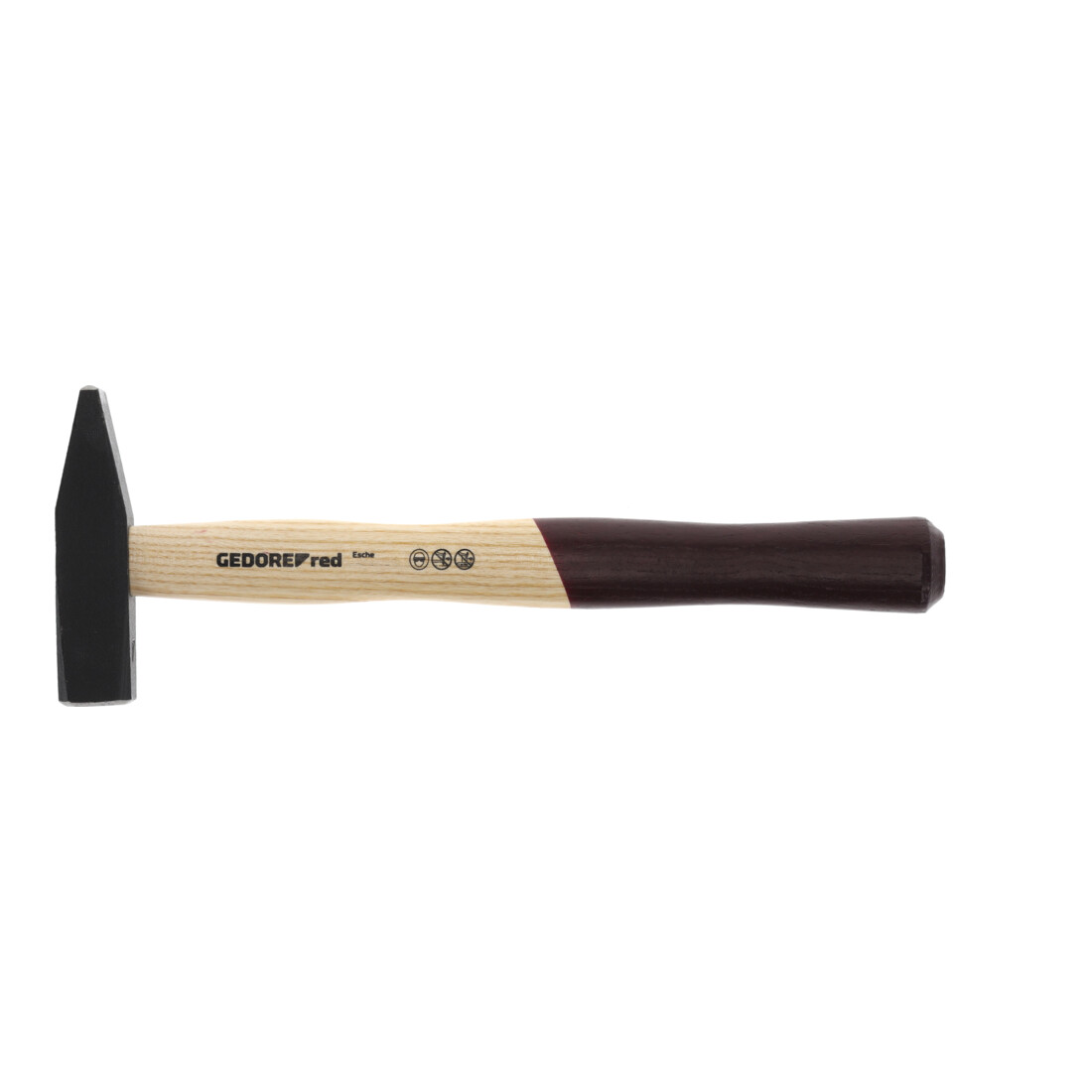 Gedore red Marteau de serrurier avec manche en bois, 400 g poids de tête, manche en frêne, outil forgé, R92100016
