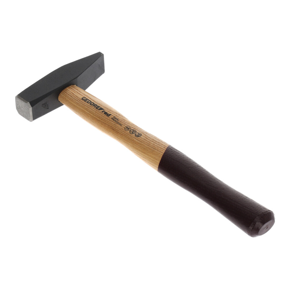 Gedore red Marteau de serrurier avec manche en bois, 500 g, manche en frêne, forgé, R92100020