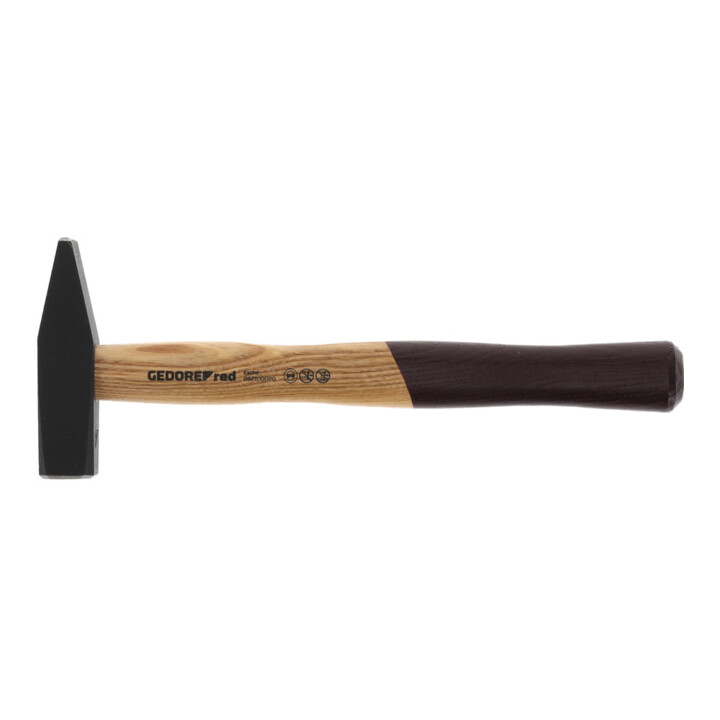 Gedore red Marteau de serrurier avec manche en bois, 500 g, manche en frêne, forgé, R92100020