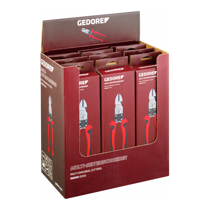 Gedore red Multi-Seitenschneider 12-teilig Display