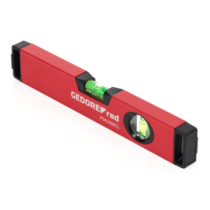 Gedore red Niveau à bulle, 300 mm de long, avec bulle verticale et horizontale, précision de mesure +/- 0,5 mm/m, R94100051