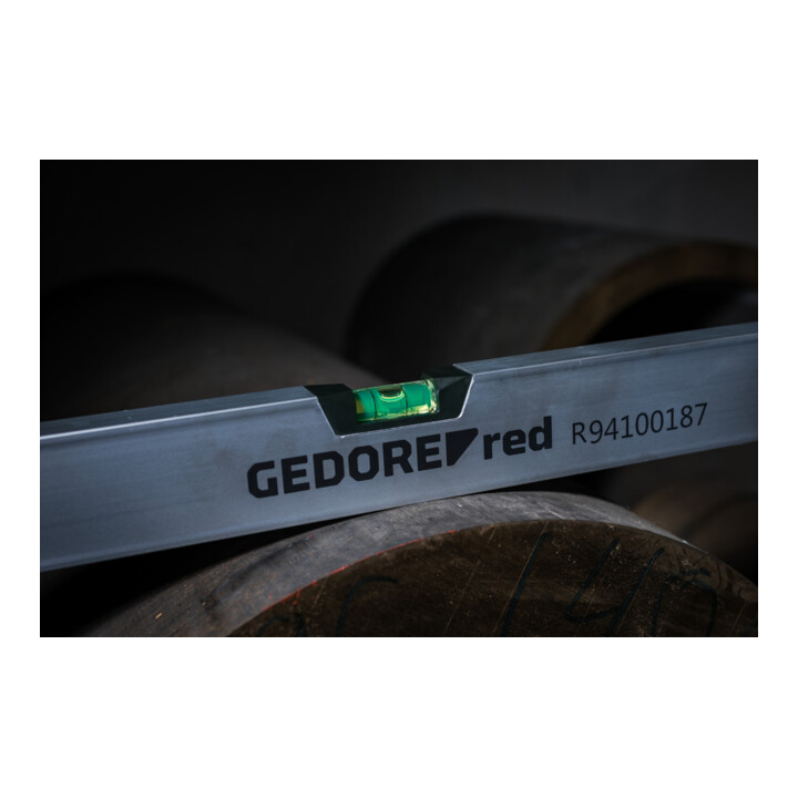 Gedore red Niveau à bulle magnétique, 1000 mm de long, avec niveau vertical et horizontal, précision de mesure +/- 0,5 mm/m, R94100187