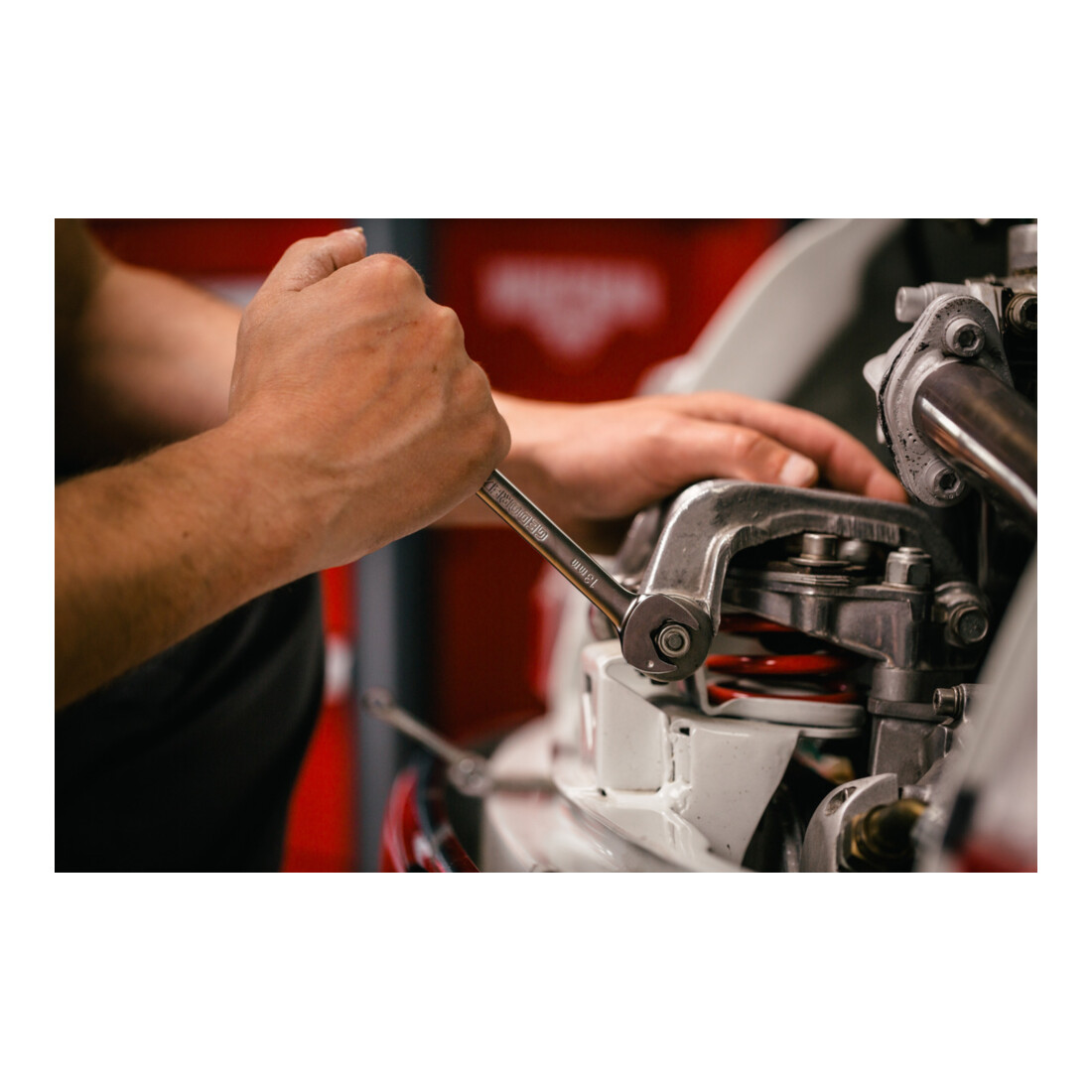 Gedore red offener Ring-Maulratschenschlüssel-Satz, Maul mit Ringratsche, Set 10-teilig, SW 10-19 mm, R05905010