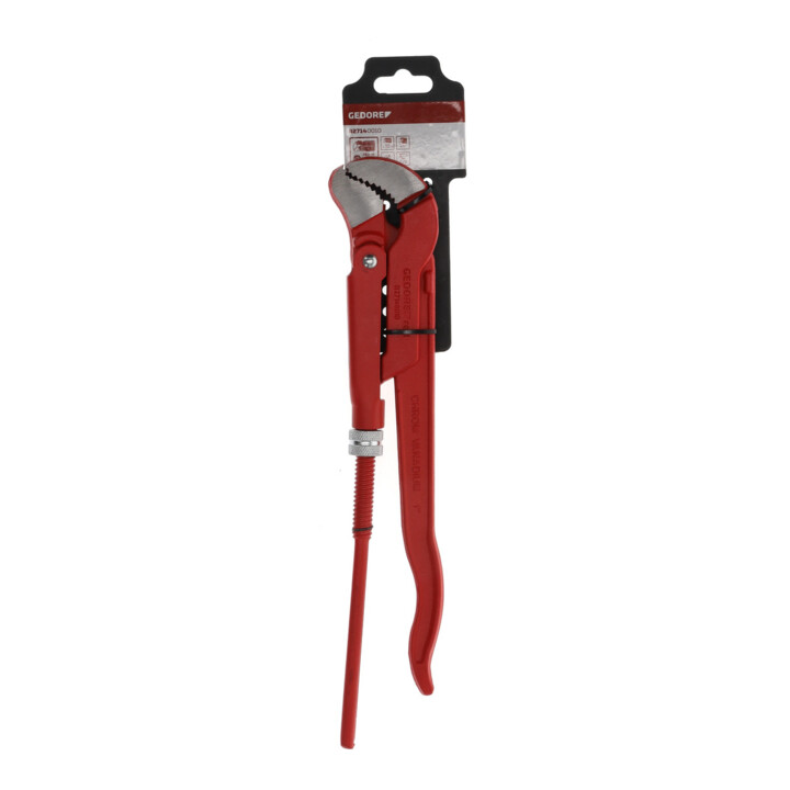 Gedore red Pince à tube d’angle 45°, ouverture 40 mm/1 pouce, mâchoire S, massive, denture décalée, R27140010