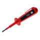 Gedore red Prüfschraubendreher mit Schlagzähler, Messbereich max. 250 Volt, mit Abrutschschutz, Phasenprüfer, R38120312-1