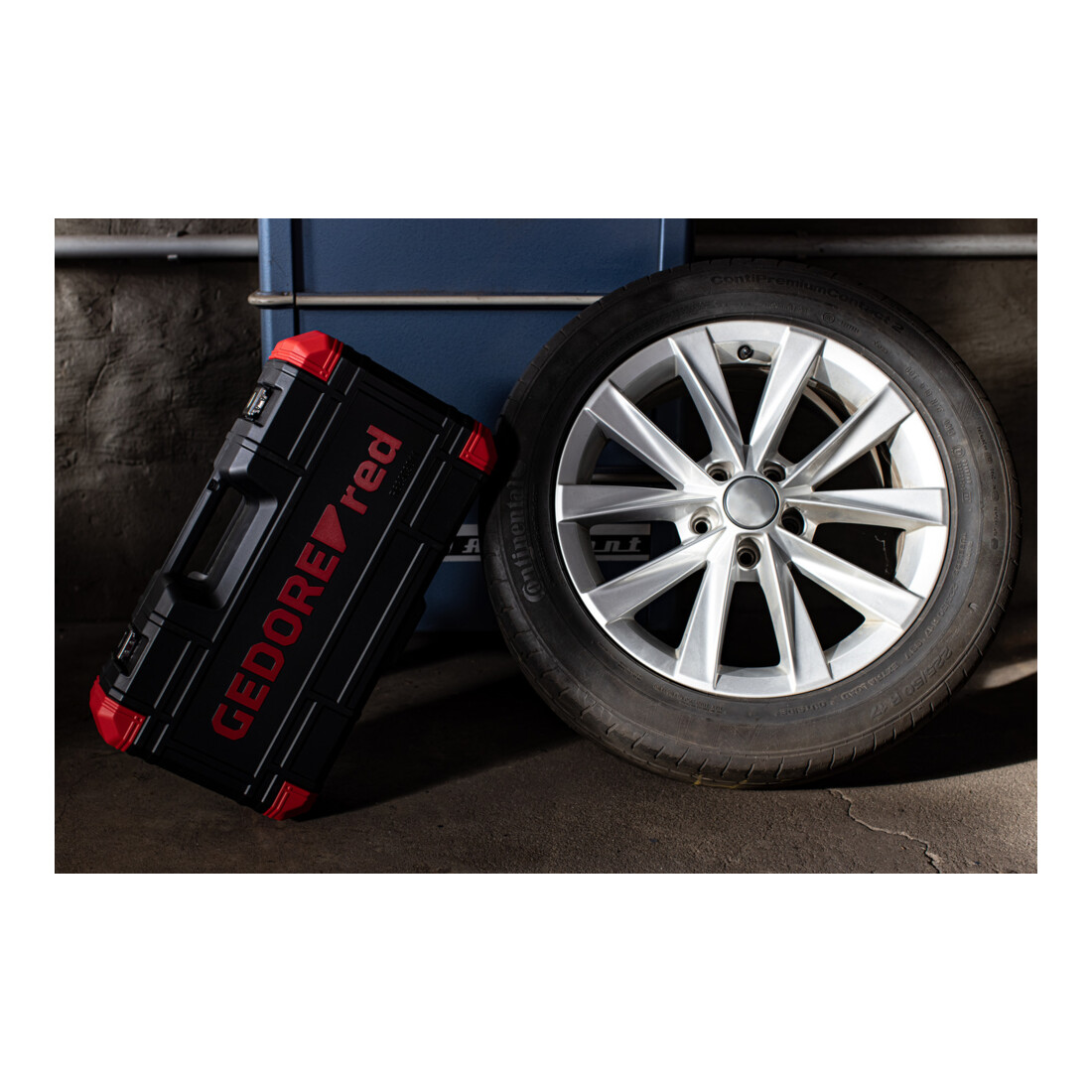 Gedore red Rad-Montage-Set, Set 11-teilig, gefüllt, Werkzeug für KFZ-Handwerker, im Kunststoffkoffer, R68903011