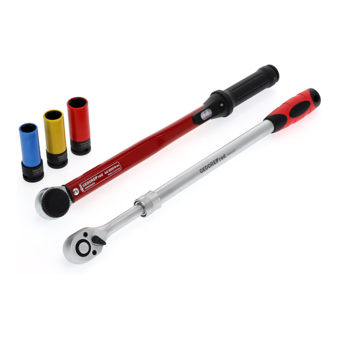 Gedore red Radwechsel-Satz, Set 3-teilig, gefüllt, Werkzeug für KFZ-Handwerker, Reifenwechsel, R69003000