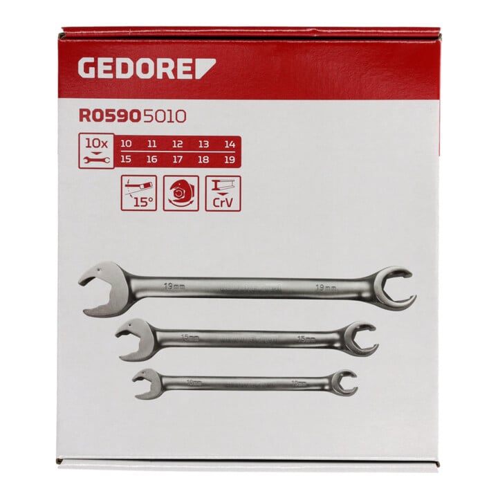 Gedore Red ring ratel steeksleutel 10-19mm 10tlg