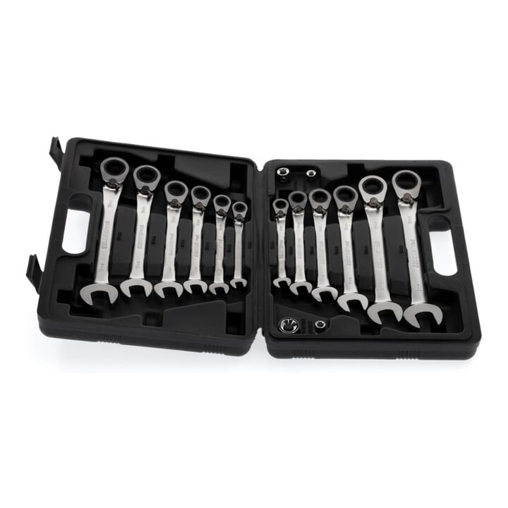 Gedore Red ringratel steeksleutelset, SW 8 - 19 mm, 16 delig