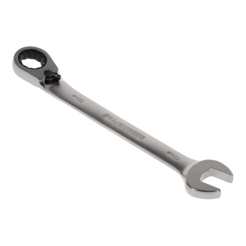 Gedore red Ringratschenmaulschlüssel, umschaltbar, SW 19 mm, abgewinkelt, flach, 12-kant, Schraubenschlüssel, R07200190