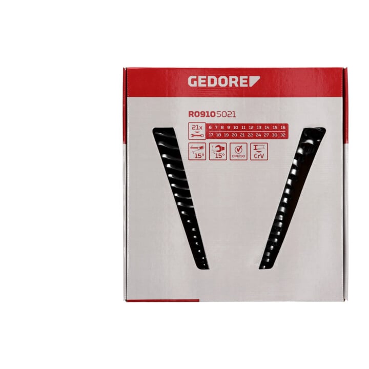 Gedore Red ringsteeksleutel set SW 6-32mm 21dlg