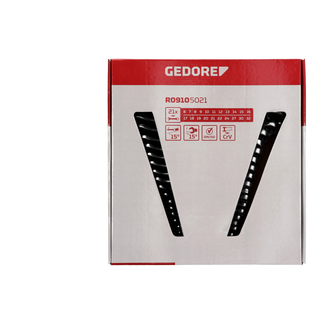 Gedore Red ringsteeksleutel set SW 6-32mm 21dlg