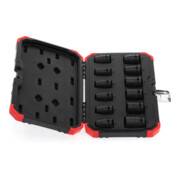 Gedore red Schlagschrauber-Steckschlüssel-Satz, Set 12-tlg, 1/2", 6-kant Nuss, SW 10-24 mm, für KFZ/Auto, R63003012-4