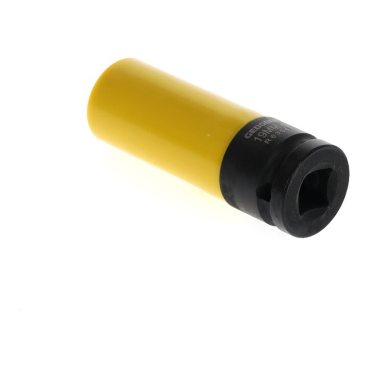 Gedore red Schlagschraubereinsatz mit Schonhülse, Nuss 1/2" 12,5 mm Antrieb, 6-kant, SW 19 mm, lang, Auto/KFZ, R63041916