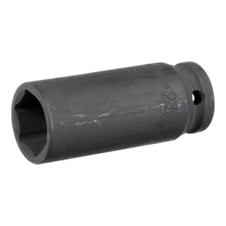 Gedore red Schlagschraubereinsatz, Nuss, 1/2" 12,5 mm Antrieb, 6-kant, SW 23 mm, lang, maschinenbetätigt, Auto/KFZ, R63002315