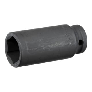 Gedore red Schlagschraubereinsatz, Nuss, 1/2" 12,5 mm Antrieb, 6-kant, SW 24 mm, lang, maschinenbetätigt, Auto/KFZ, R63002416