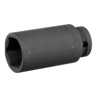 Gedore red Schlagschraubereinsatz, Nuss, 1/2" 12,5 mm Antrieb, 6-kant, SW 27 mm, lang, maschinenbetätigt, Auto/KFZ, R63002715