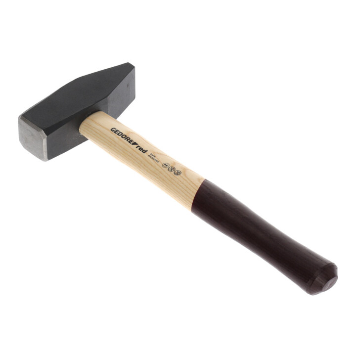 Gedore red Schlosserhamer met houten steel, 2000 g kopgewicht, met essensteel, gesmeed, R92100065