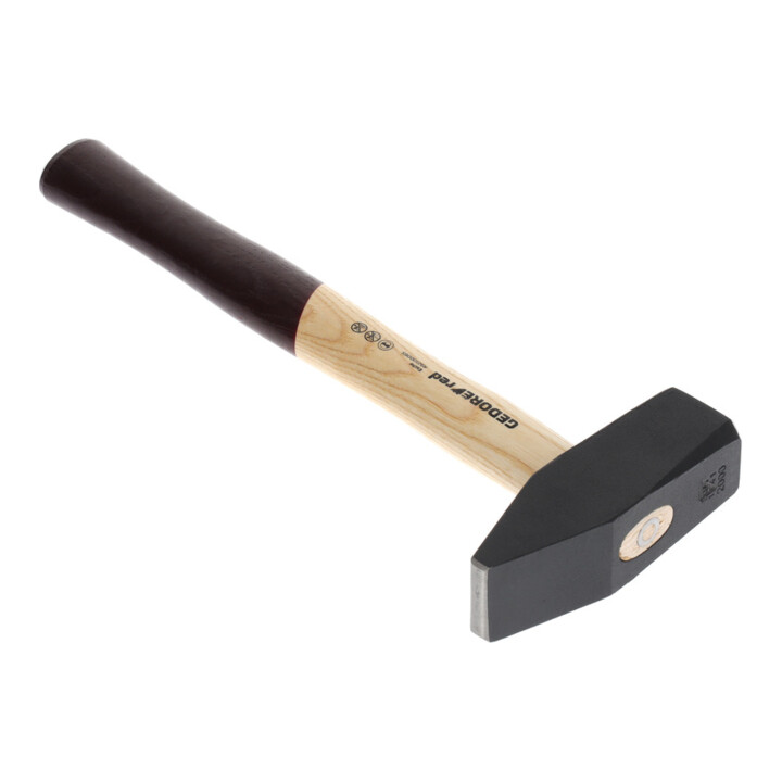 Gedore red Schlosserhamer met houten steel, 2000 g kopgewicht, met essensteel, gesmeed, R92100065