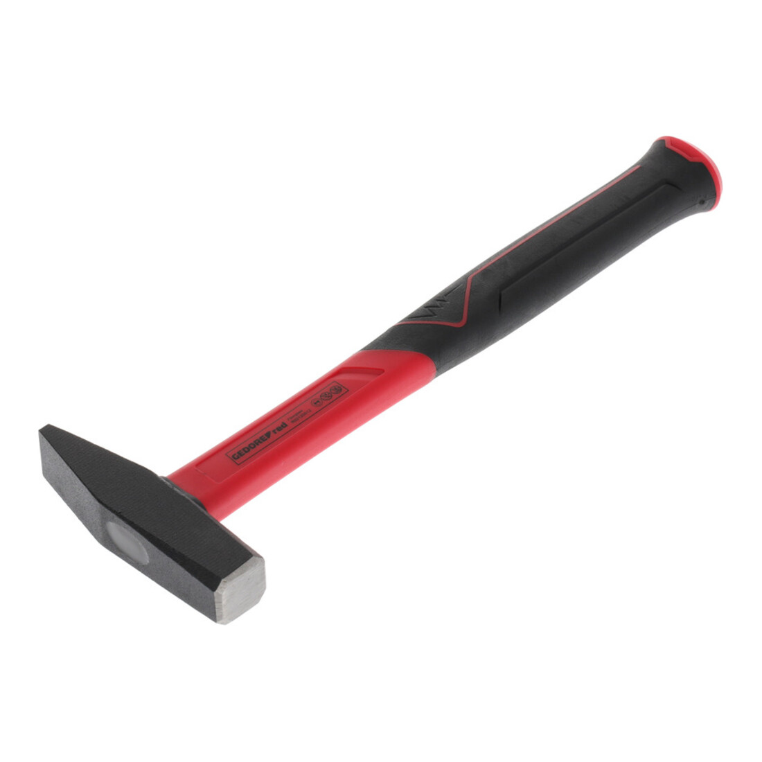 Gedore red Schlosserhammer mit Fiberglasstiel, 300 g Kopfgewicht, Hammer mit Fiberglasgriff, Werkzeug, geschmiedet, R92120012