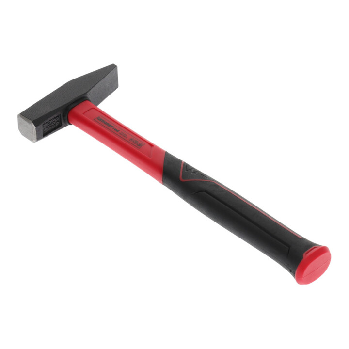 Gedore red Schlosserhammer mit Fiberglasstiel, 300 g Kopfgewicht, Hammer mit Fiberglasgriff, Werkzeug, geschmiedet, R92120012