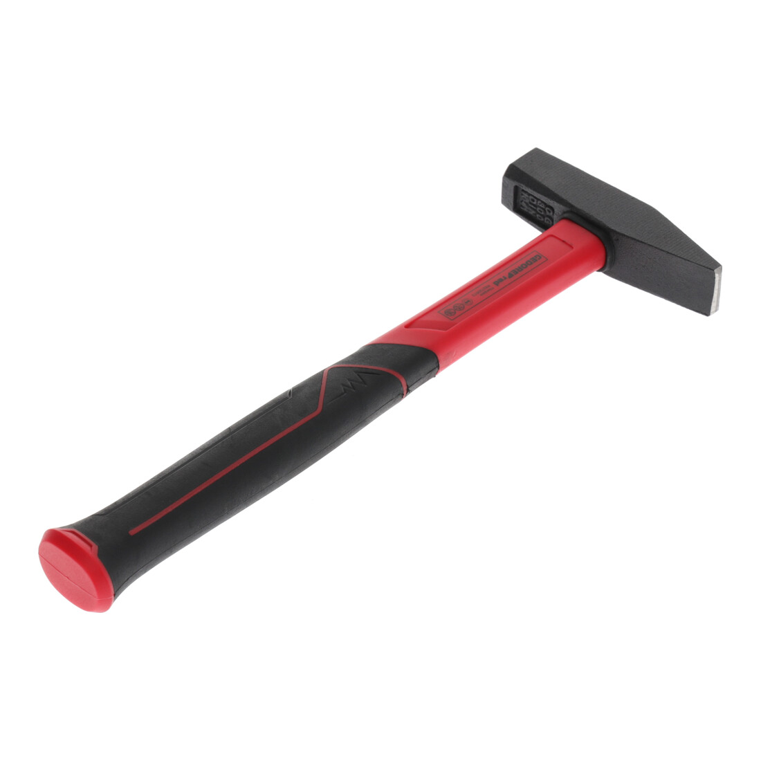 Gedore red Schlosserhammer mit Fiberglasstiel, 300 g Kopfgewicht, Hammer mit Fiberglasgriff, Werkzeug, geschmiedet, R92120012