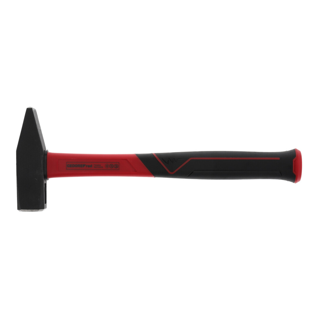 Gedore red Schlosserhammer mit Fiberglasstiel, 800 g Kopfgewicht, Hammer mit Fiberglasgriff, Werkzeug, geschmiedet, R92120032