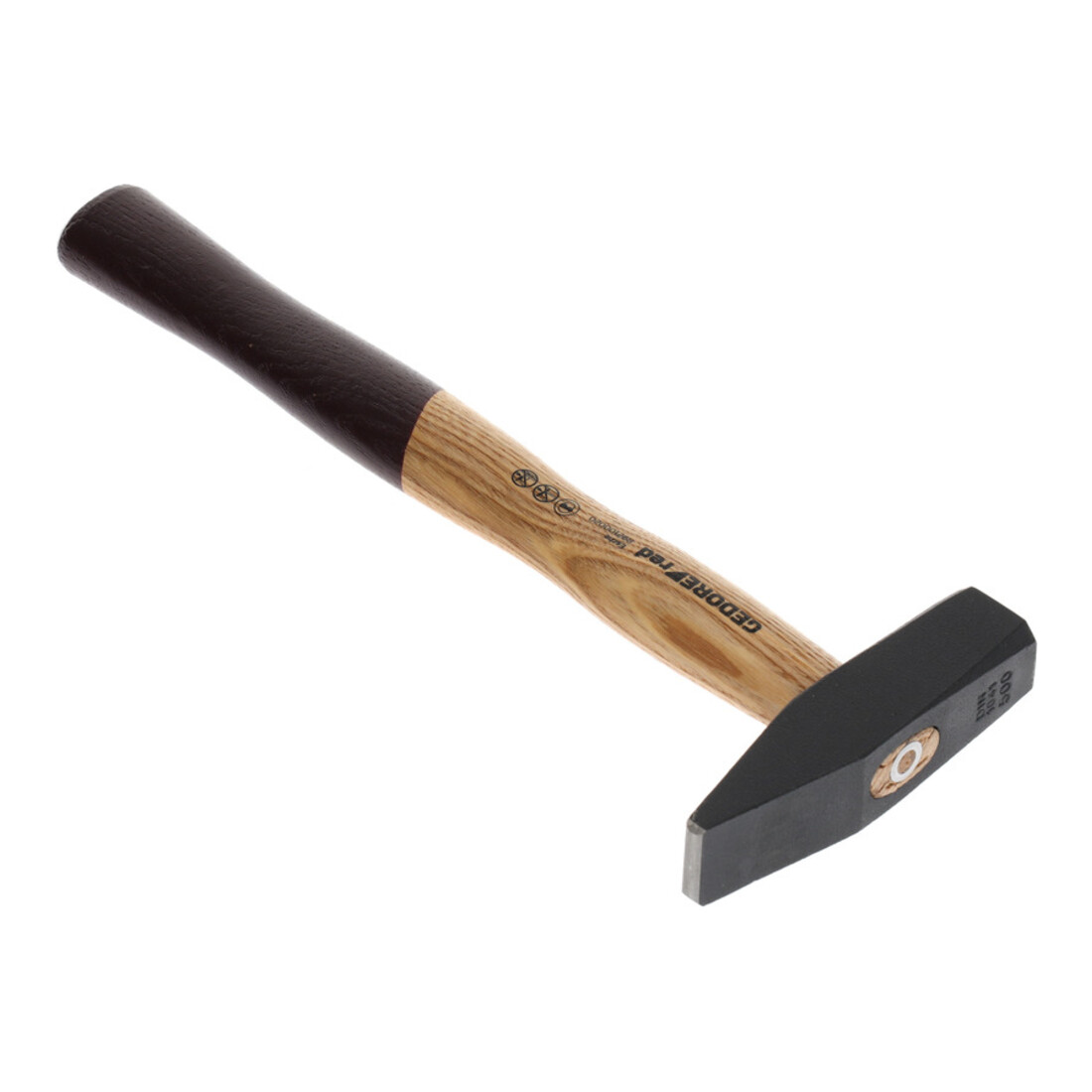 Gedore red Schlosserhammer mit Holzgriff, 500 g Kopfgewicht, Hammer mit Eschenstiel, Werkzeug, geschmiedet, R92100020