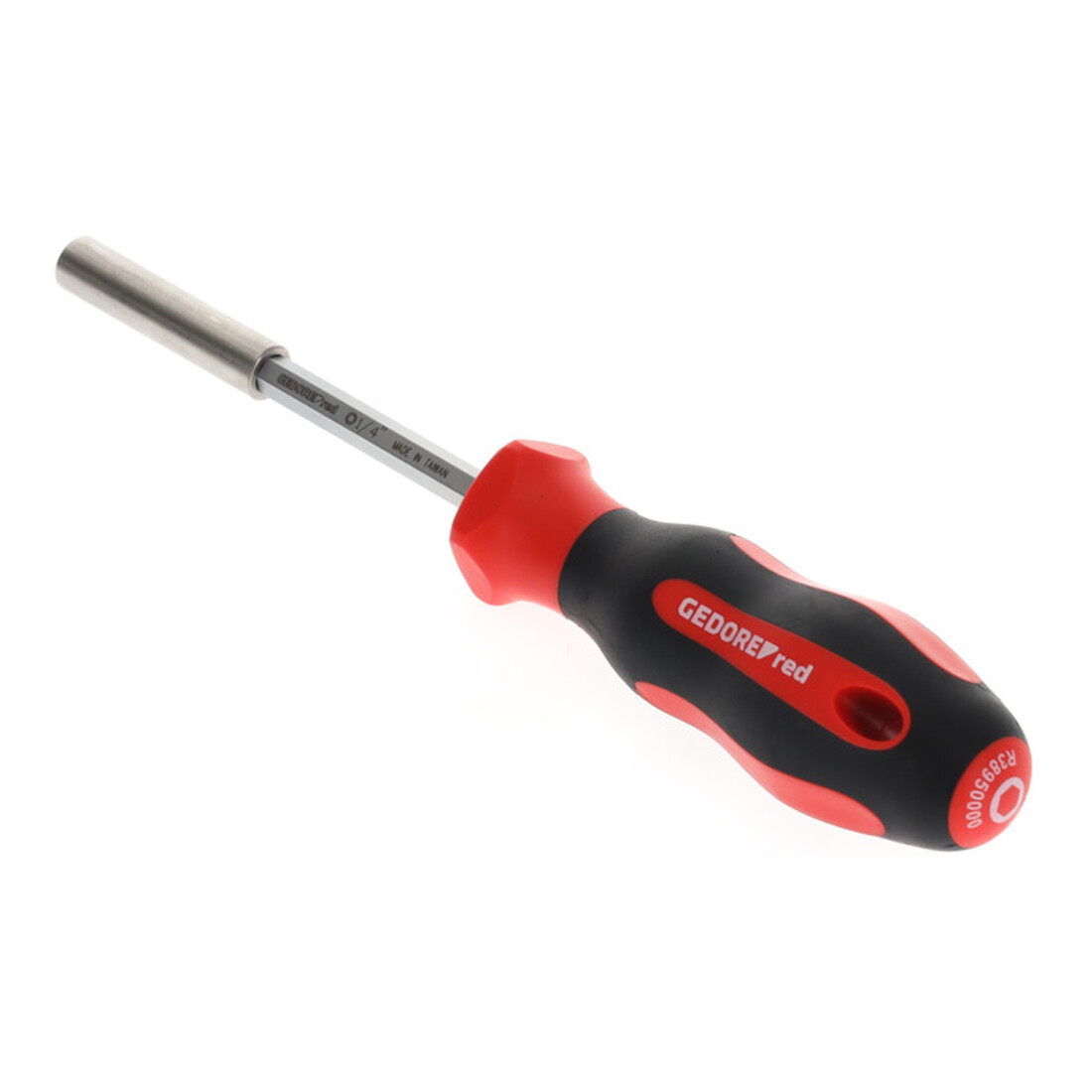 Gedore red Schraubendreher Bithalter magnetisch 1/4'' 6,3 mm 6-kant, Schraubenzieher, 2-Komponenten-Griff, 210 mm, R38950000