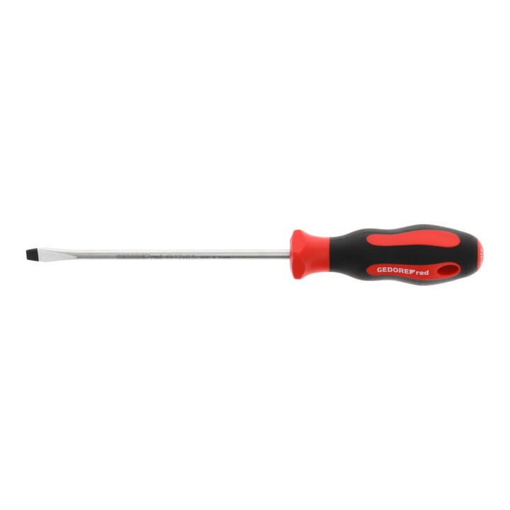 Gedore red Schraubendreher Schlitz, Schraubenzieher, 2-Komponenten-Griff, Länge 260 mm, Werkzeug, R38106529, Stahl