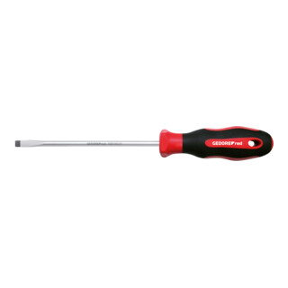 Gedore red Schraubendreher Schlitz, Schraubenzieher, 2-Komponenten-Griff, Länge 322 mm, Werkzeug, R38101039, Stahl