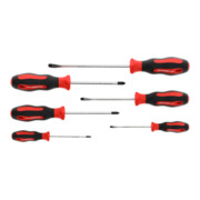 Gedore red Schraubendreher-Set 6-teilig, Schraubenzieher-Satz Schlitz/Kreuzschlitz, 2-Komponenten-Griff, Werkzeug, R38002006-2