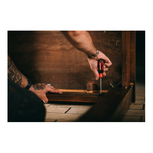 Gedore red Schraubendreher-Set 6-teilig, Schraubenzieher-Satz Schlitz/Kreuzschlitz, 2-Komponenten-Griff, Werkzeug, R38002006