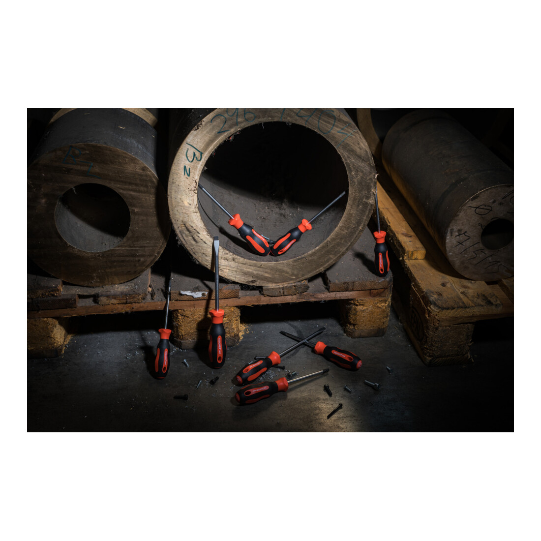Gedore red Schraubendreher-Set 6-teilig, Schraubenzieher-Satz Schlitz/Kreuzschlitz, 2-Komponenten-Griff, Werkzeug, R38002006