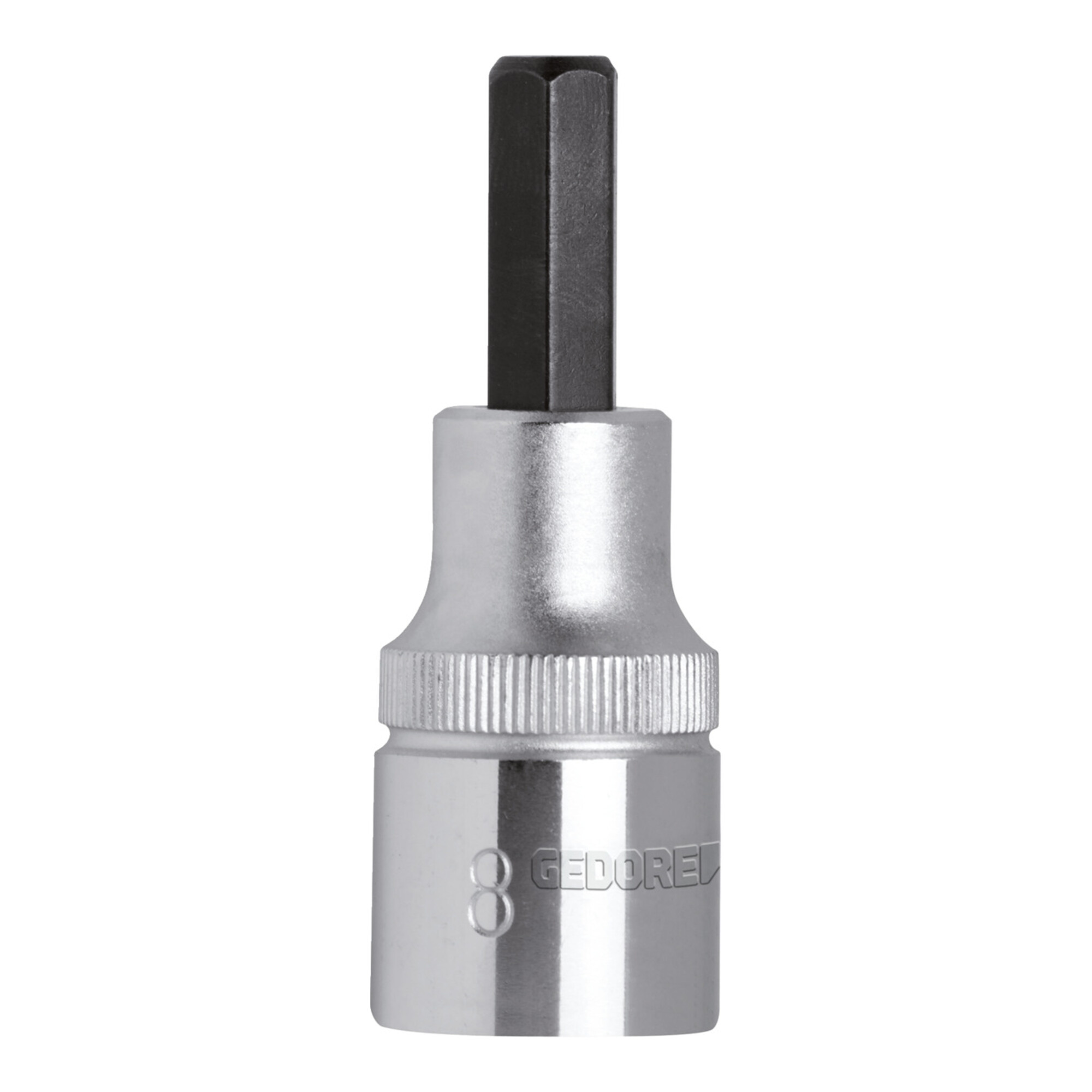 Gedore red Schraubendrehereinsatz Bit 6-kant, SW 6 mm, 1/2 Zoll 12,5 mm, Schraubenziehereinsatz, Werkzeug, R62550610, Stahl