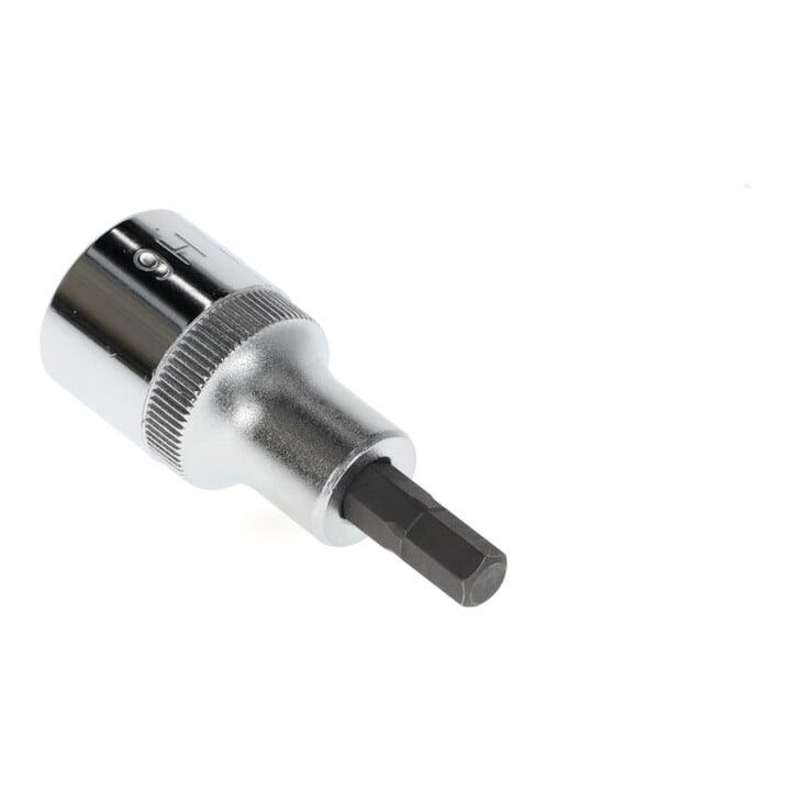 Gedore red Schraubendrehereinsatz Bit 6-kant, SW 6 mm, 1/2'' 12,5 mm, Schraubenziehereinsatz, Werkzeug, R62550610, Stahl