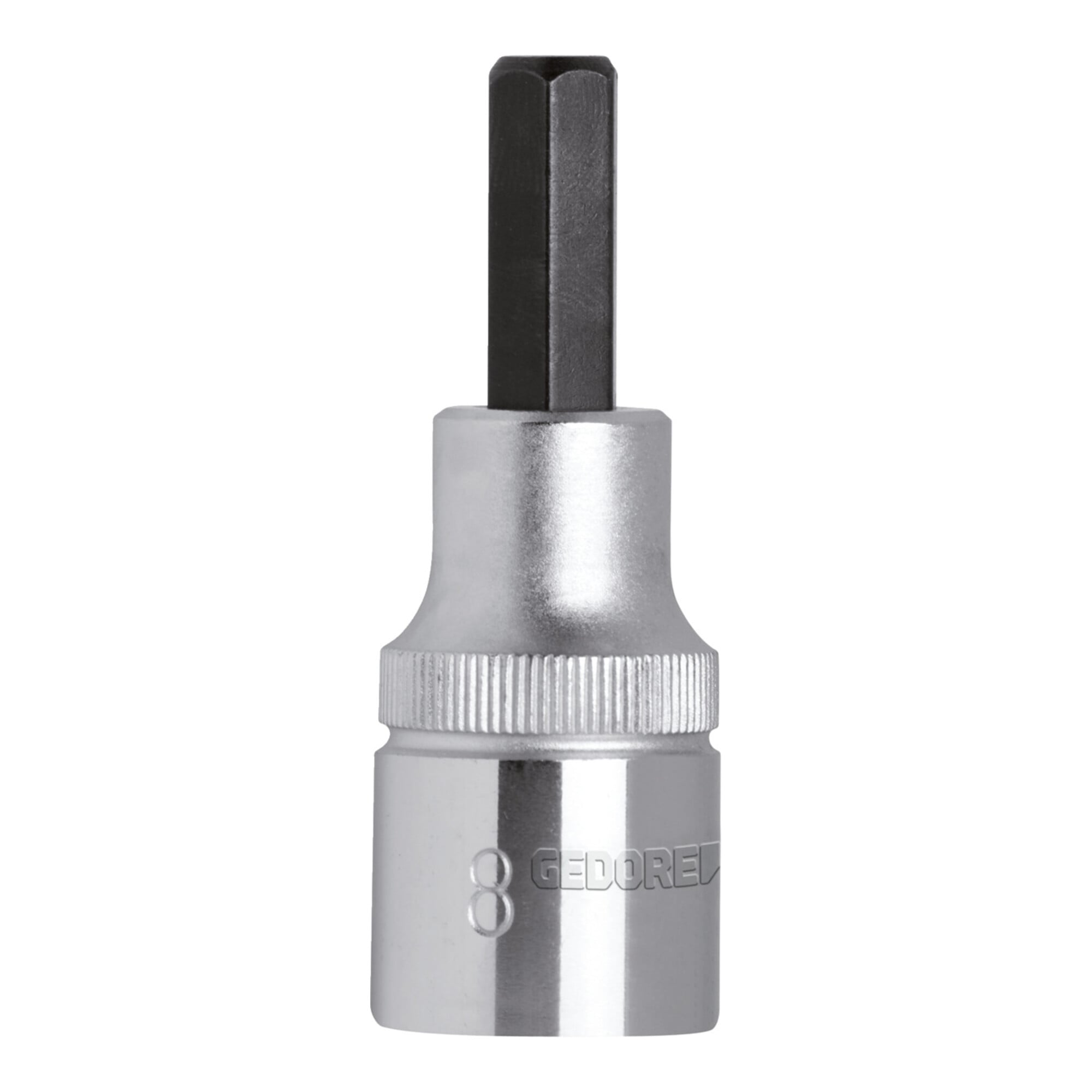 Gedore red Schraubendrehereinsatz Bit 6-kant, SW 7 mm, 1/2 Zoll 12,5 mm, Schraubenziehereinsatz, Werkzeug, R62550710, Stahl