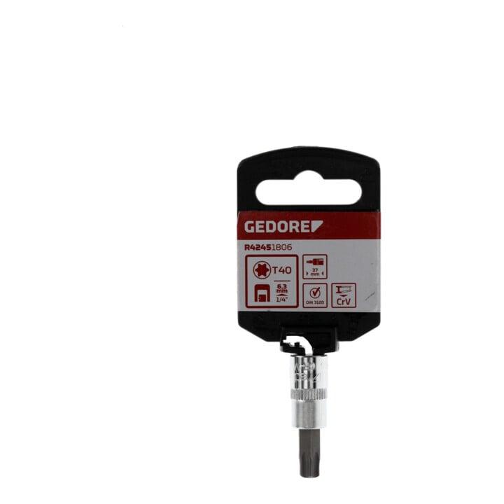 Gedore red Schraubendrehereinsatz Bit TX T40, 1/4'' 6,3 mm, Schraubenziehereinsatz, Werkzeug, R42451806, Stahl