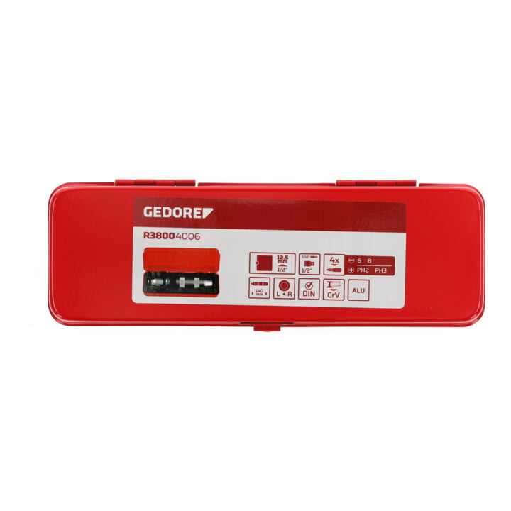 Gedore Red Schroevendraaierset 1/2 + Bits 6tlg
