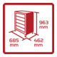 GEDORE red Servante d’atelier GEDWorker 5 tiroirs, R20152205