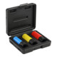 Gedore red Set de clés à douille Kraftschrauber avec douilles de protection, 3 pièces, 17/19/21 mm, butée de profondeur, avec codage couleur, acier chrome-molybdène