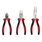 Gedore red Set de pinces, ensemble d’outils avec pince combinée/pince coupante/pince plate ronde, R28002003